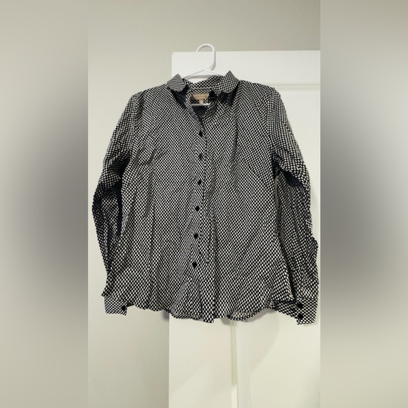 Banana Republic Black and White Checkered Men's Shirt - Picture 6 of 8